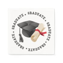 Grad Hat and Degree Paper Napkin