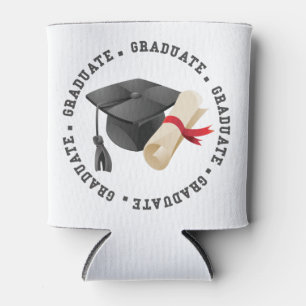 Grad Hat and Degree photo can cooler