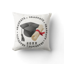 Grad Hat and Degree Photo Cushion
