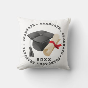 Grad Hat and Degree Photo Cushion