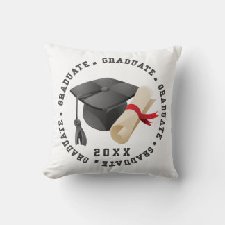 Grad Hat and Degree Photo Cushion