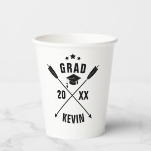 Grad Hat Customizable Template Paper Cup
