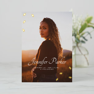 Grad Hats 1 photo graduation Foil Invitation