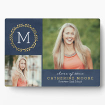 Grad Initial EDITABLE COLOR Graduation Plaque