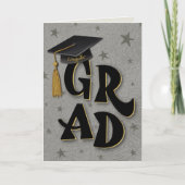 GRAD Inspirivity Modern Fun Graduation Card (Front)