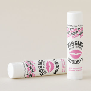 Grad Kissing High School Goodbye Pink & Black Lip Balm