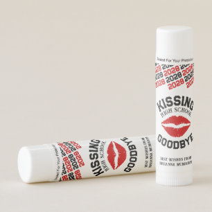 Grad Kissing High School Goodbye Red & Black Lip Balm