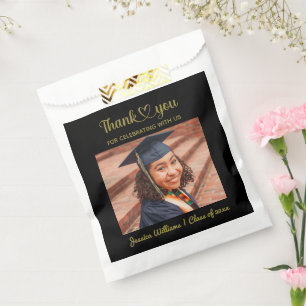 Grad Love And Thanks Custom Photo Personalized Favor Bag