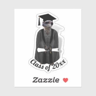 Grad Meerkat Graduation Sticker