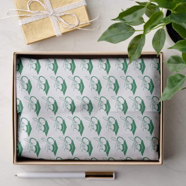 Grad Modern Dark Green Graduation Cap Tissue Paper (Gift)