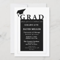 Grad Modern Minimalist Graduation Invitation