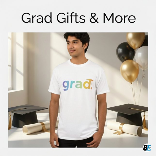 Grad Modern Trendy Graduation Personalized T-Shirt (Creator Uploaded)