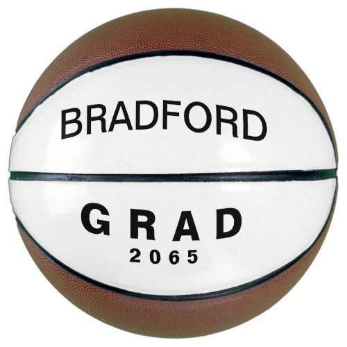 Grad Name Date Graduation Gift Basketball