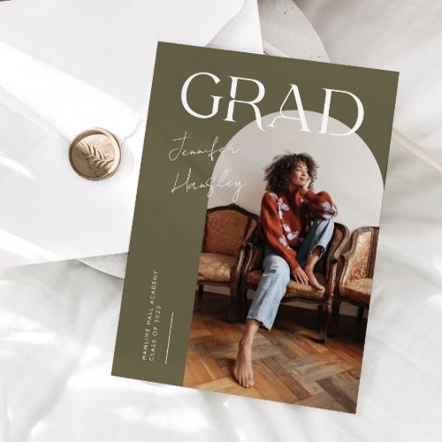 GRAD Olive Arch Graduation Announcement