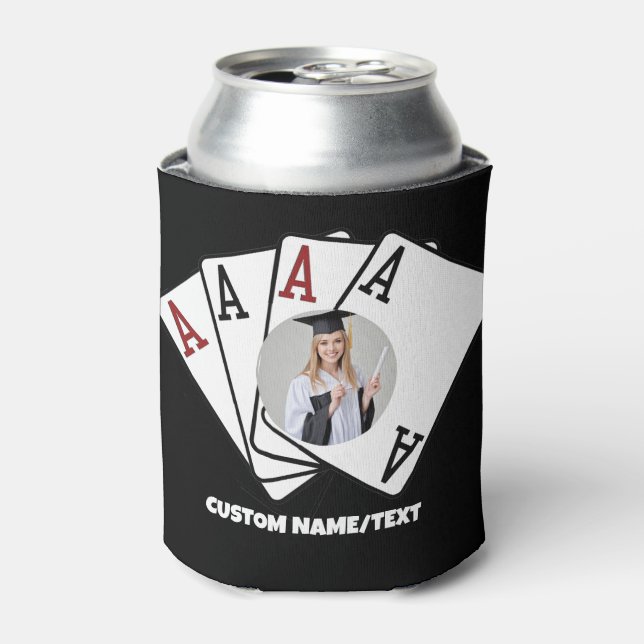 Grad Party 4 Aces Photo Cooler - Custom Koozie (Can Front)