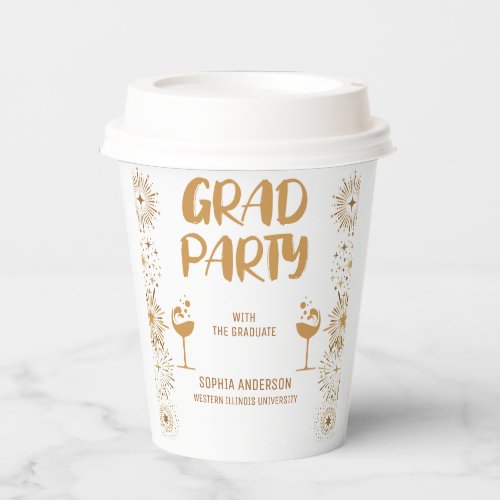 Grad Party Boho  Graduation Celebration Paper Cups