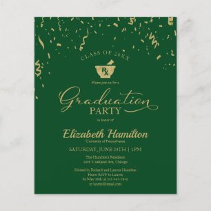 Grad Party Budget Invitation Pharmacy School