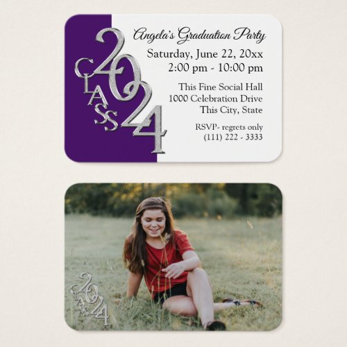 Grad Party Mini Pocket Photo Insert Card 2024