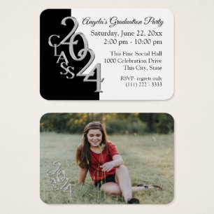 Grad Party Mini Pocket Photo Insert Card 2024