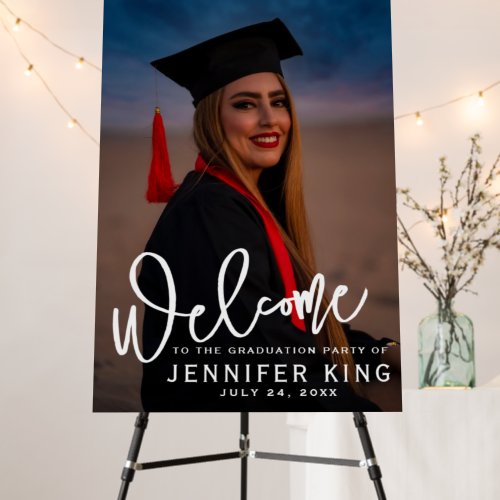 Grad Party Welcome Sign - Graduate Photo Board