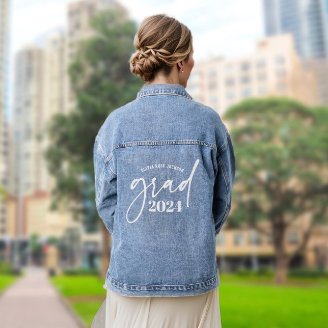 Grad Personalized Graduation Denim Jacket (Creator Uploaded)