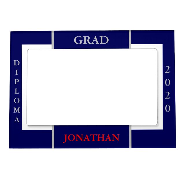 Grad Personalized Name Magnetic Frame (Front)