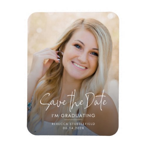 Grad Photo 2025 Save the Date Graduation Magnet