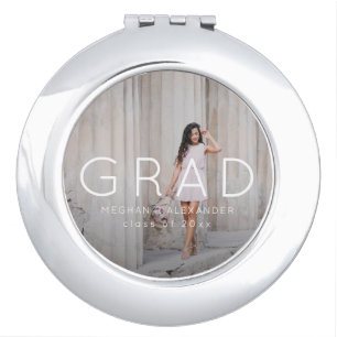 Grad Photo and Name Compact Mirror