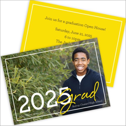 Grad Photo Card Invitation _ Set Of 24