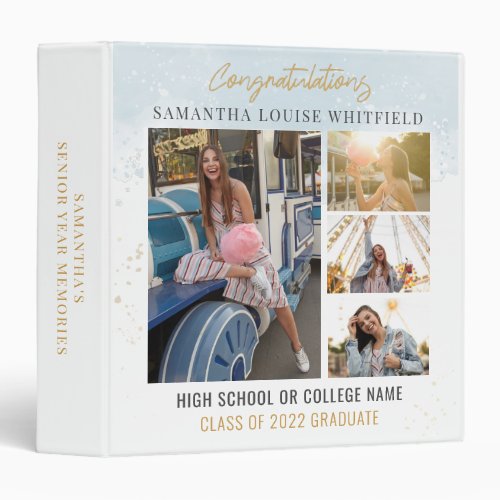 Grad Photo Collage Graduation 2024 Memories 3 Ring Binder