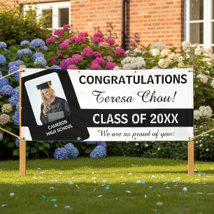 Grad Photo Congratulations Black ID1291 Banner