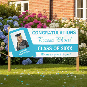 Grad Photo Congratulations Turquoise ID1291 Banner