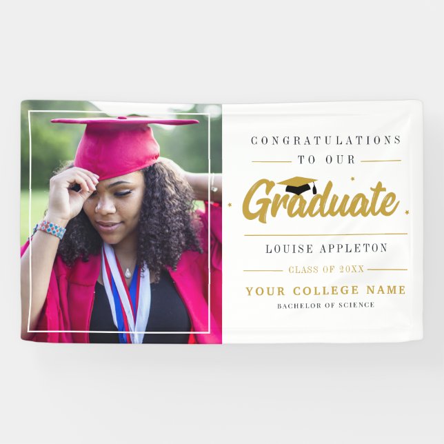 Grad Photo Graduation 2025 Party Banner (Horizontal)