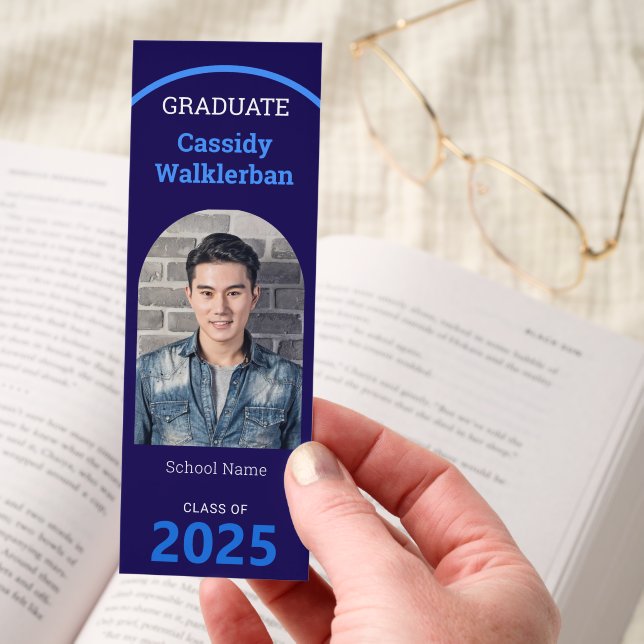 Grad Photo Graduation Favor Bookmarks (Hand)