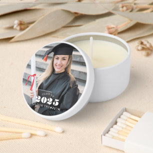 Grad Photo Modern Mini Candle Favors