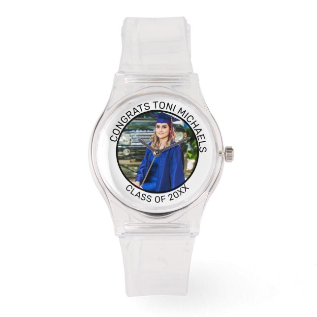 Grad Photo Watch - Personalized Custom Gift (Front)