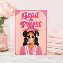 Grad & Poppin’ Pink Bubblegum Black Girl Grad