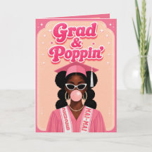 Grad & Poppin’ Trendy Pink Bubblegum Graduation