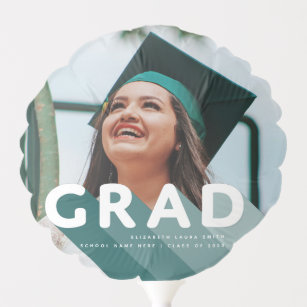 Grad Retro Personalized Photo Graduation Balloon