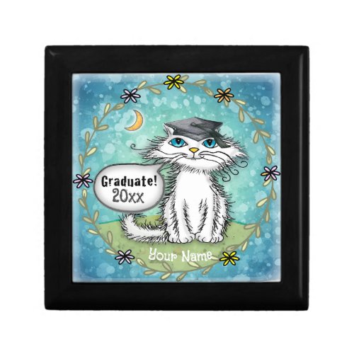 Grad Scraggles Cat custom name Gift Box