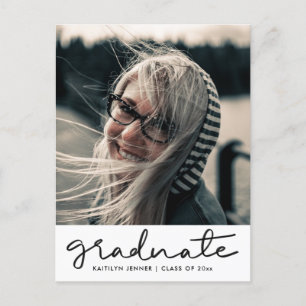 Grad Script Graduation Party Save The Date Photo Postcard