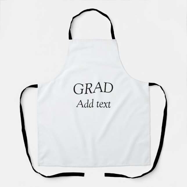 Grad simple minimal graduation elegant modern typo apron (Front)