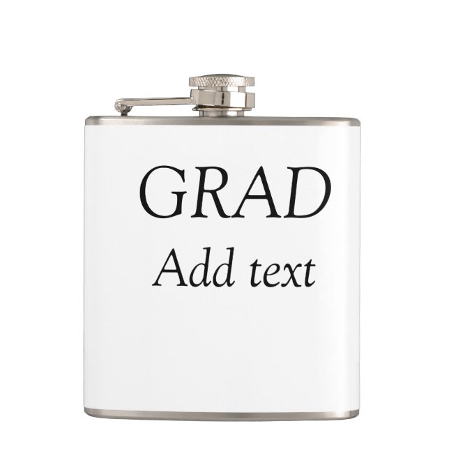 Grad simple minimal graduation elegant modern typo flask (Front)