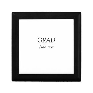 Grad simple minimal graduation elegant modern typo gift box