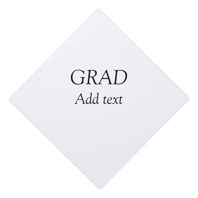 Grad simple minimal graduation elegant modern typo graduation cap topper (Front)