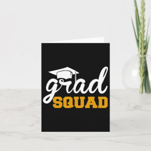 Grad Squad Funny Senior Cl Of 2025 Graduation Fami Card