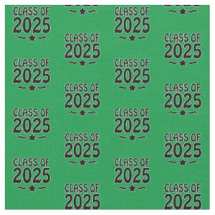 Grad Star Class of 2025 Graduation Fabric