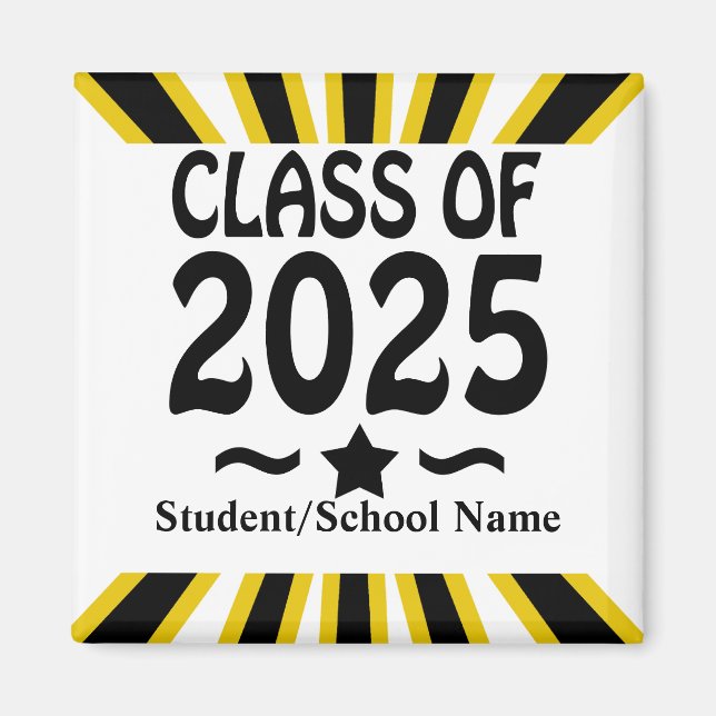 Grad Star Class of 2025 Graduation Magnet (Front)