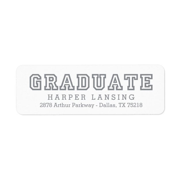 Grad Stats Graduation Address Label