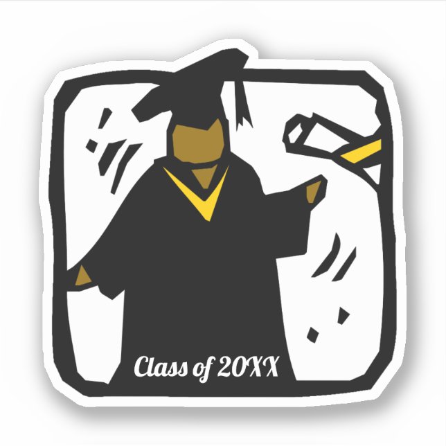 Grad Student Graduation Sticker (Front)